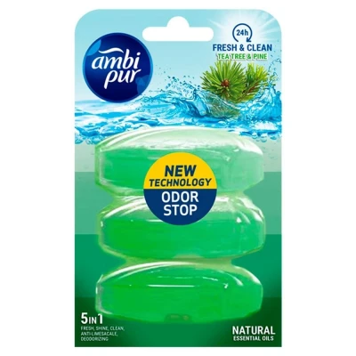 Abbildung von 6er Pack Ambi Pur 3 flüssige WC Steine Nachfüller x 55ml Tea Tree &amp; Pine