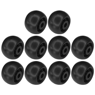 Abbildung von cyclingcolors 10x Kunststoff Rollen 40mm Schwarz Laufrolle Führungsrolle Möbel Bett Schiebetür Tür Schublade Schrank