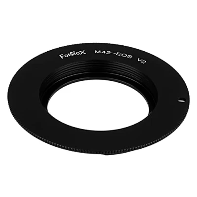 Abbildung von Fotodiox Lens Mount Adapter Compatible with M42 Type 2 Lenses on Canon EOS (EF, EF S) D/SLR Camera Body