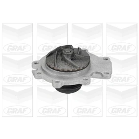 Abbildung von GRAF PA974 Wasserpumpe mit Dichtung ohne Deckel mechanisch Kunststoff 53,8 für Keilrippenriementrieb FORD: MONDEO 3 Kombi, Maverick SUV, Cougar Coupe