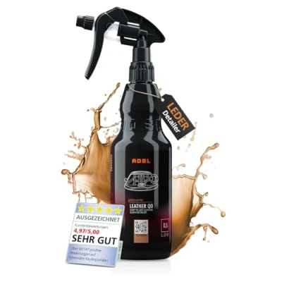 Abbildung von ADBL Leather QD (500ml) Lederreiniger und Pflege Entfernt Schmutz, Flecken Rückstände Hinterlässt ein mattes Finish Schnellreiniger für Leder mit UV Schutz, Kunstleder, Veganes