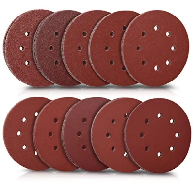 Abbildung von Navaris Schleifpapier 100x Klettschleifpapier ø 125mm 40 400 Körnung Holz Metall, (100 St)