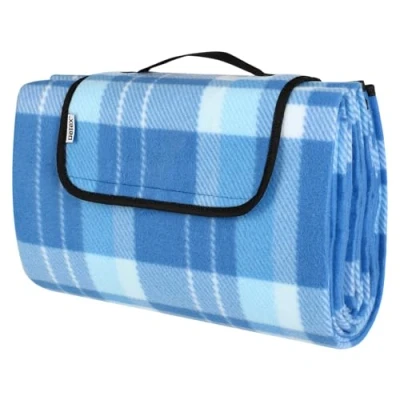 Abbildung von Picknickdecke, Detex, XL 195x150 cm Wasserdicht Wärmeisoliert 2 4 Personen Blau