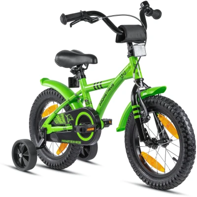 Abbildung von Kinderfahrrad 14 Zoll ab 4 Jahre mit Stützräder und Rücktritt