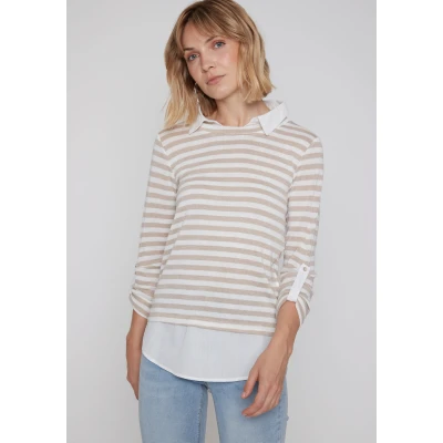 Abbildung von Hailys MIT Streifen Design Strickpullover, Damen, Größe: XS, Braun