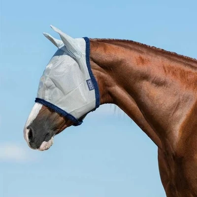 Abbildung von Amigo Fly Mask Silver &amp; Navy Warmblut