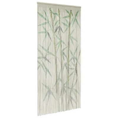Abbildung von vidaXL Insekten Türvorhang Bambus Druck 100x220 cm Bambus, Fliegenvorhang, Tür Fliegengitter, Perlenfliegenvorhang, Bambusvorhang
