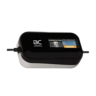 Abbildung von BC Battery Controller BRAVO 2000, Digitales Batterieladegerät und Erhaltungsladegerät mit LCD, Batterie Ladesystem Prüfgerät für alle 12V Blei Säure Autobatterien Motorradbatterien, 2 Amp