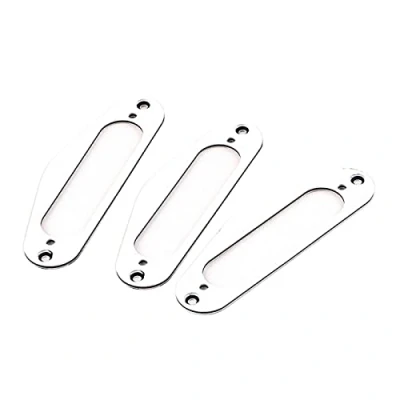 Abbildung von 3 Stück Metall Single Coil Tonabnehmer Ersatz S Hals Pickup Surround Plate Montage E Gitarre Teile Gitarren