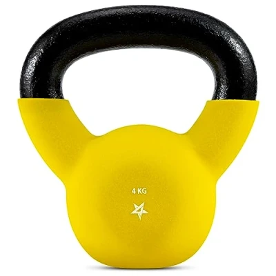 Abbildung von Yes4All XSQQ Neopren beschichtete Kettlebell, Krafttraining Kettlebells 4KG Gelb