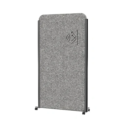Abbildung von MAUL Trennwand Akustik MAULcocoon 180x100cm Raumteiler für Büro und Schreibtisch Freistehender Raumtrenner mit Rollen Ideal als Sichtschutz Schallschutz Allergikerfreundliches Vlies