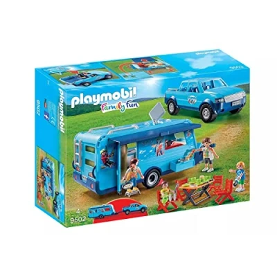 Abbildung von Playmobil® Family Fun Park Pick up und Wohnwagen Spielbausteine, (Set, 1 St., Playmobil Spielset), 1x Fun, Anleitung, Zubehörteile