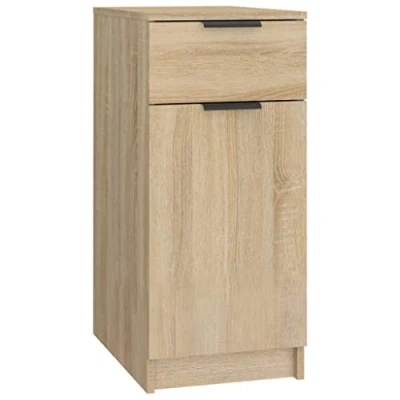 Abbildung von vidaXL Schreibtischschrank Aktenschrank Büroschrank Aufbewahrung Schrank Lagerschrank Büromöbel Arbeitszimmer Sonoma Eiche 33,5x50x75cm Holzwerkstoff