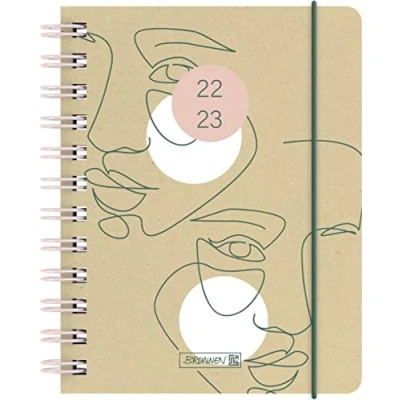 Abbildung von Brunnen Schülerkalender „Faces“ 2022/2023 A6 1 Seite = Tag: Tag, Sa. + So. auf einer Seite, 1071775023, Motiv: Faces