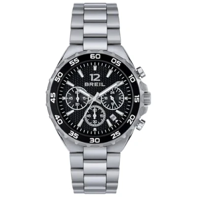 Abbildung von Breil Highway Chronograph acciaionerobianco, Herren, Größe: One Size, Acciaio nero bianco