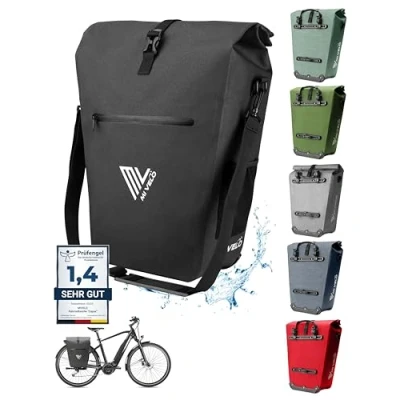 Abbildung von MIVELO Fahrradtasche Gepäckträgertasche wasserdicht inkl. Laptoptasche