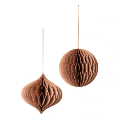 Abbildung von Broste Copenhagen CHRISTMAS MIX Papierhänger indian tan Set2