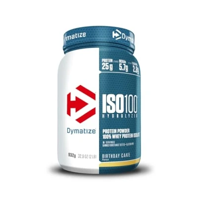 Abbildung von Dymatize ISO 100 Hydrolyzed Birthday Cake 932g Whey Protein Hydrolysat + Isolat