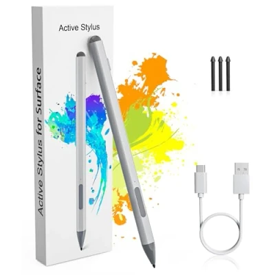 Abbildung von Microsoft Surface Pen Stylus für Pro 11/10/9/X/8/7/6/5/4/3, Go 4/3/2/1, Laptop/Studio/Book 4/3/2/1 Stift mit Palm Rejection, 4096 Druckstufe, USB C Aufladung