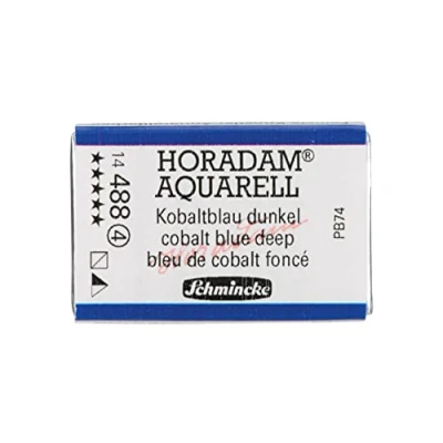 Abbildung von Schmincke HORADAM® AQUARELL feinste Künstler Aquarellfarben, 488 Kobaltblau dunkel, 14 043, 1/1 Näpfchen