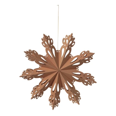 Abbildung von Broste Copenhagen SNOWFLAKE Papierhänger M indian tan 30 cm
