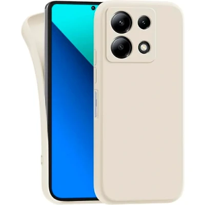 Abbildung von MyGadget Hülle kompatibel mit Xiaomi Redmi Note 13 5G robuste Handyhülle TPU Case Slim Silikonhülle Back Cover Kratzfest Schutzhülle Matt Beige