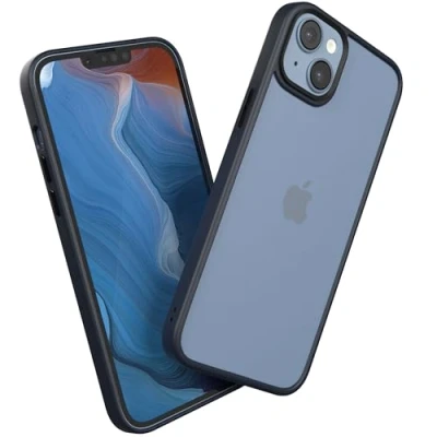 Abbildung von EAZY CASE Ultra Schutz Outdoor Hülle kompatibel mit iPhone 14 Plus, hochwertige Schutzhülle Aufprallschutz, Stoßfest und Kratzfest, dünne Handyhülle Kameraschutz, Dunkelblau, Blau