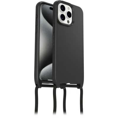 Abbildung von Apple iPhone 15 Pro Max Hülle MagSafe Kunststoff OtterBox Hard Case/Hülle mit Band Handyhülle Schwarz Shockproof/Stoßfest