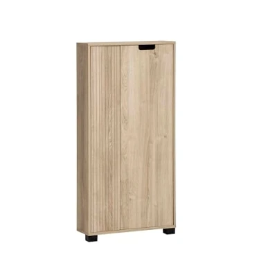 Abbildung von Schildmeyer Highboard Emmik 159446, weiß Eiche Dekor/gestreift, 59,8 x 19,5 124 cm