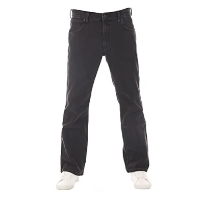 Abbildung von Wrangler Jacksville Jeans Bootcut, Herren, Größe: 42x32, Black out wsshtd