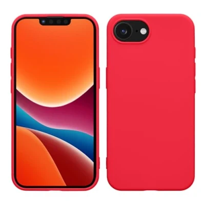 Abbildung von kwmobile Hülle kompatibel mit Apple iPhone SE 2025 / 4 4. Generation weiches TPU Silikon Case Cover geeignet für kabelloses Laden Neon Pink