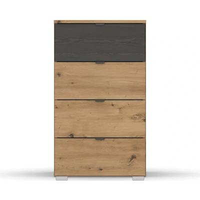 Abbildung von rauch Kommode &quot;Apollon&quot;, mit 4 Schubladen, 1 Schublade in Absetzung Black oak