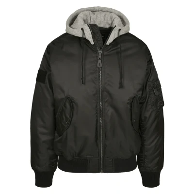 Abbildung von Brandit Hooded Übergangsjacke, Herren, Größe: 4XL, Blk/gry