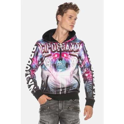 Abbildung von Cipo &amp; Baxx Kapuzenpullover cyberblue, Herren, Größe: Large, Cyber blue