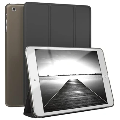 Abbildung von EAZY Case Schutzhülle für iPad Mini 1 2 3 Hülle 7.9&quot; Smart Cover Tablet Smartcase zum Aufstellen Klapphülle mit Standfunktion Sleep Wake Up Funktion Tasche Kunstleder Etui Schwarz