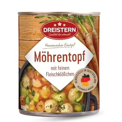 Abbildung von Dreistern Möhreneintopf mit Fleischklößchen, 800 g