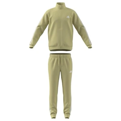 Abbildung von adidas Herren SPORTSWEAR BASIC 3 STRIPES TRICOT TRACKSUIT, powder yellow, L