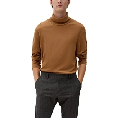 Abbildung von s.Oliver Men&#039;s 2119217 T Shirt Langarm, Braun, XL