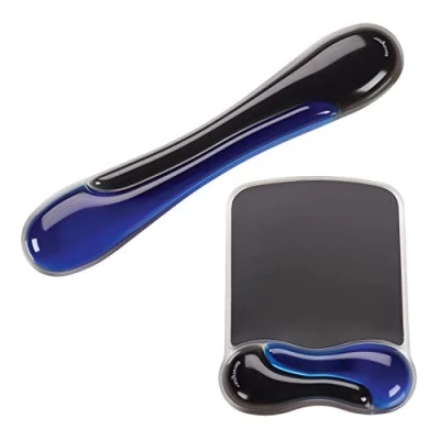 Abbildung von Kensington Duo K52920WW Gel Maus und Tastatur Handgelenkauflage Set, ergonomische Mauspad mit Handgelenkstütze, Handgelenkauflage, Computertastatur Pad, Kühlgel, rutschfeste