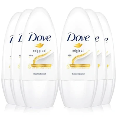 Abbildung von 6er Pack DOVE Deodorant &quot;Original 100% Natural Caring Oil&quot; Roll on 50ml