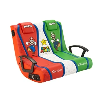 Abbildung von X Rocker Nintendo Super Mario™ Dual Rivals Floor Gaming Bodensessel für Kinder &amp; Jugendliche mit 2.1 Soundsystem