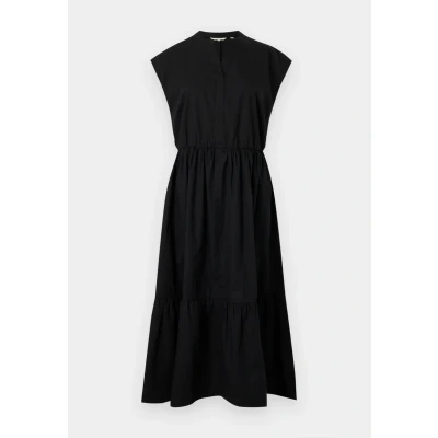 Abbildung von TOM Tailor Dress Solid WITH Volants Freizeitkleid, Damen, Größe: 42, Deep black