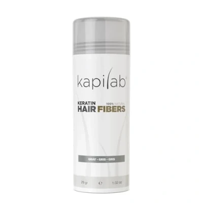 Abbildung von Kapilab Streuhaar Grau, Premium Haarpuder zur Haarverdichtung Haarfasern für Dünner Werdenes Haar Keratin Haarpulver Mehr Volumen Hair Fibers Männer und Frauen 25 gramm