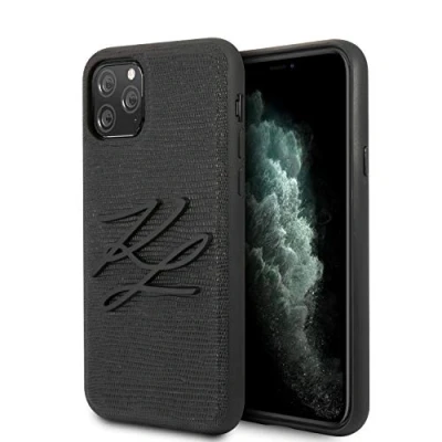 Abbildung von KARL LAGERFELD Lizard Hülle KLHCN65TJKBK für iPhone 11 Pro Max schwarz