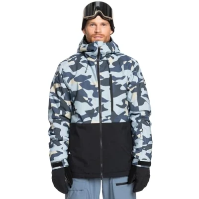 Abbildung von Quiksilver Men&#039;s Mission Printed Block JK Jacket, Puzzle CAMO Ice Flow, XL