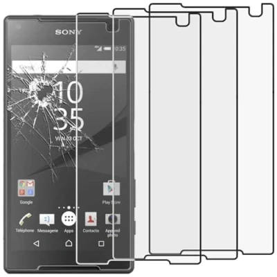 Abbildung von ebestStar kompatibel mit Sony Xperia Z5 Compact Panzer Schutz Glas (x3 Stück) Schutzfolie, 9H gehärte Schutzglas, HD Displayschutz, Ultrabeständig