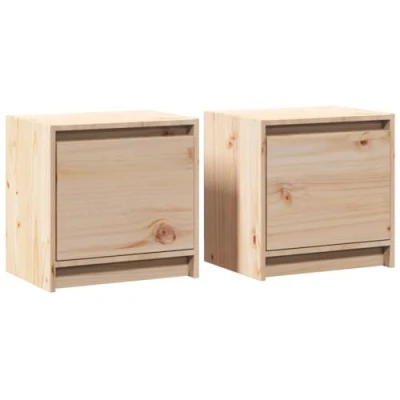 Abbildung von vidaXL Nachttisch Nachttische 2 Stk. 40x30,5x40 cm Massivholz Kiefer (2 St)