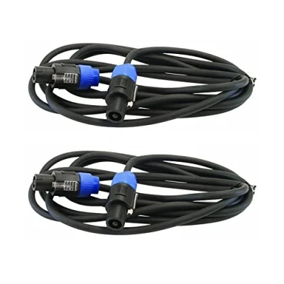 Abbildung von Boxenkabel PA Verbindungskabel Lautsprecherkabel Stecker 1,5mm², 10m, 2er Set