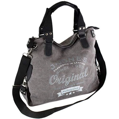 Abbildung von J JONES JENNIFER Hobo Damen Umhängetasch aus Canvas, Große Vintage Schultertasche