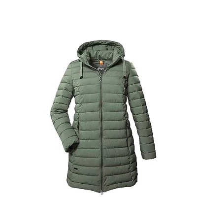 Abbildung von STOY Damen Steppparka/Parka mit abzippbarer Kapuze Große Größen STW 5 WMN QLTD PRK, dunkelmint, 48, 39790 000
